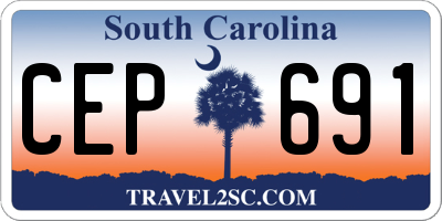 SC license plate CEP691