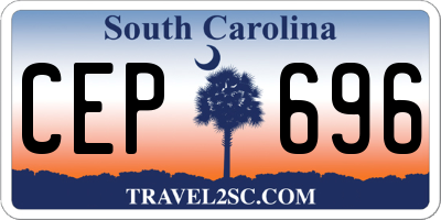 SC license plate CEP696