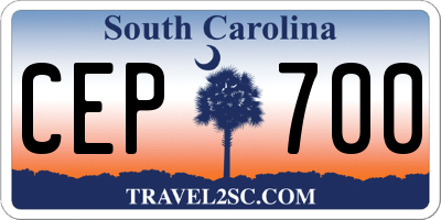 SC license plate CEP700