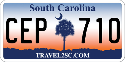 SC license plate CEP710