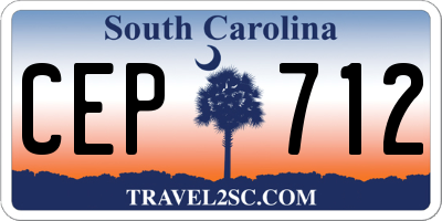 SC license plate CEP712