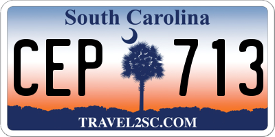 SC license plate CEP713
