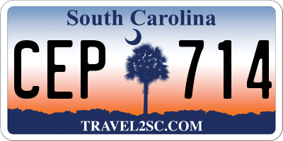 SC license plate CEP714