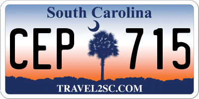 SC license plate CEP715