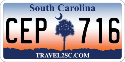 SC license plate CEP716