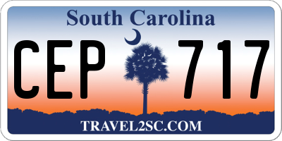 SC license plate CEP717