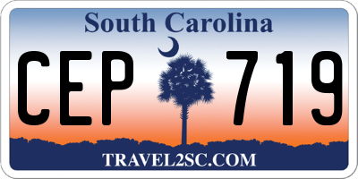 SC license plate CEP719