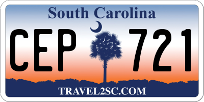 SC license plate CEP721