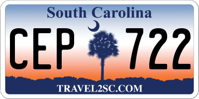 SC license plate CEP722