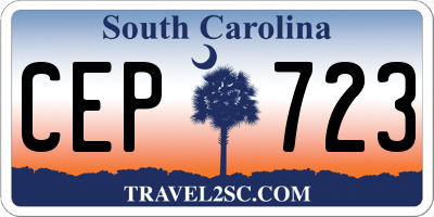 SC license plate CEP723