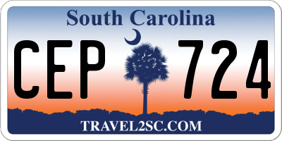 SC license plate CEP724