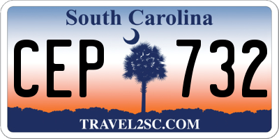 SC license plate CEP732