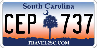SC license plate CEP737