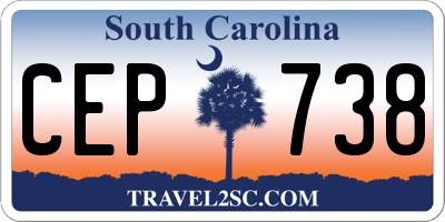 SC license plate CEP738