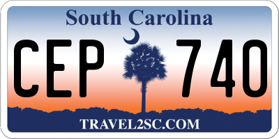 SC license plate CEP740