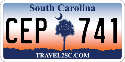 SC license plate CEP741