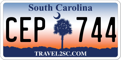 SC license plate CEP744