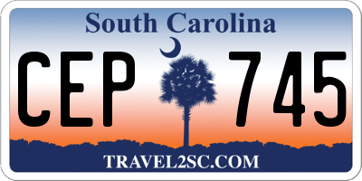 SC license plate CEP745