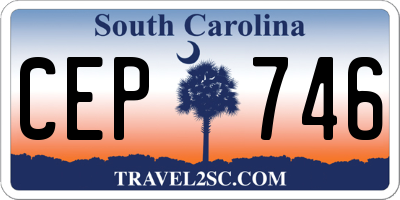 SC license plate CEP746