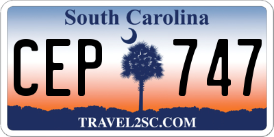 SC license plate CEP747