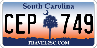 SC license plate CEP749