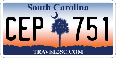 SC license plate CEP751