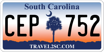SC license plate CEP752