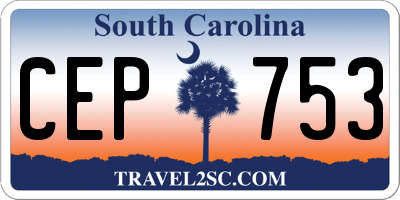 SC license plate CEP753