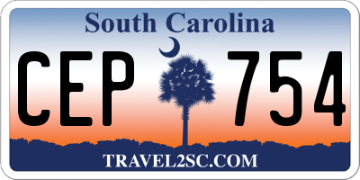 SC license plate CEP754