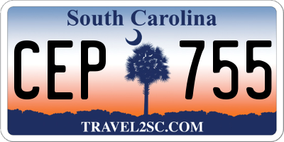 SC license plate CEP755