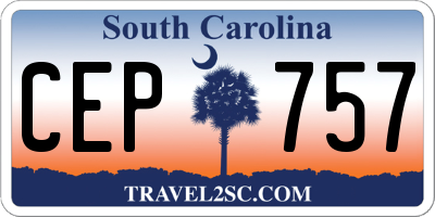 SC license plate CEP757