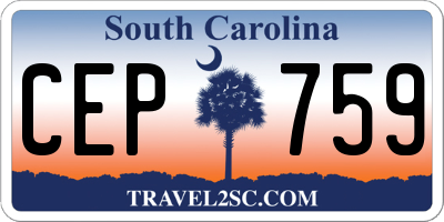 SC license plate CEP759