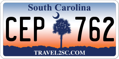 SC license plate CEP762