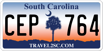 SC license plate CEP764