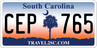 SC license plate CEP765
