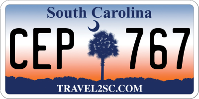 SC license plate CEP767