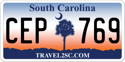 SC license plate CEP769