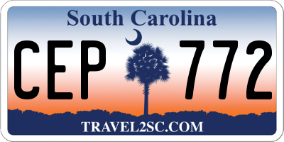 SC license plate CEP772