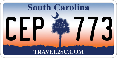 SC license plate CEP773
