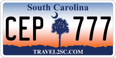 SC license plate CEP777