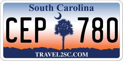 SC license plate CEP780