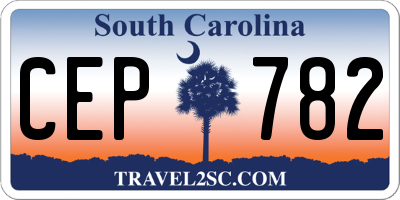 SC license plate CEP782