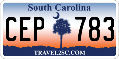 SC license plate CEP783