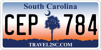 SC license plate CEP784