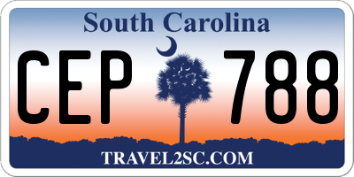 SC license plate CEP788