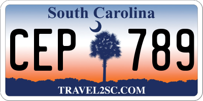 SC license plate CEP789