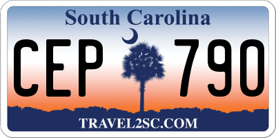 SC license plate CEP790
