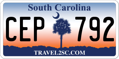 SC license plate CEP792