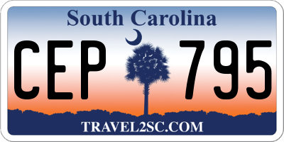 SC license plate CEP795
