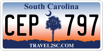 SC license plate CEP797